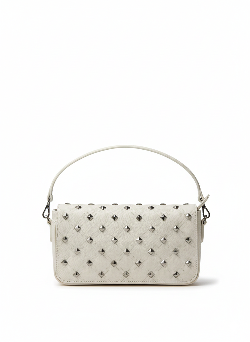 Bolsa Couro Rockers Off White