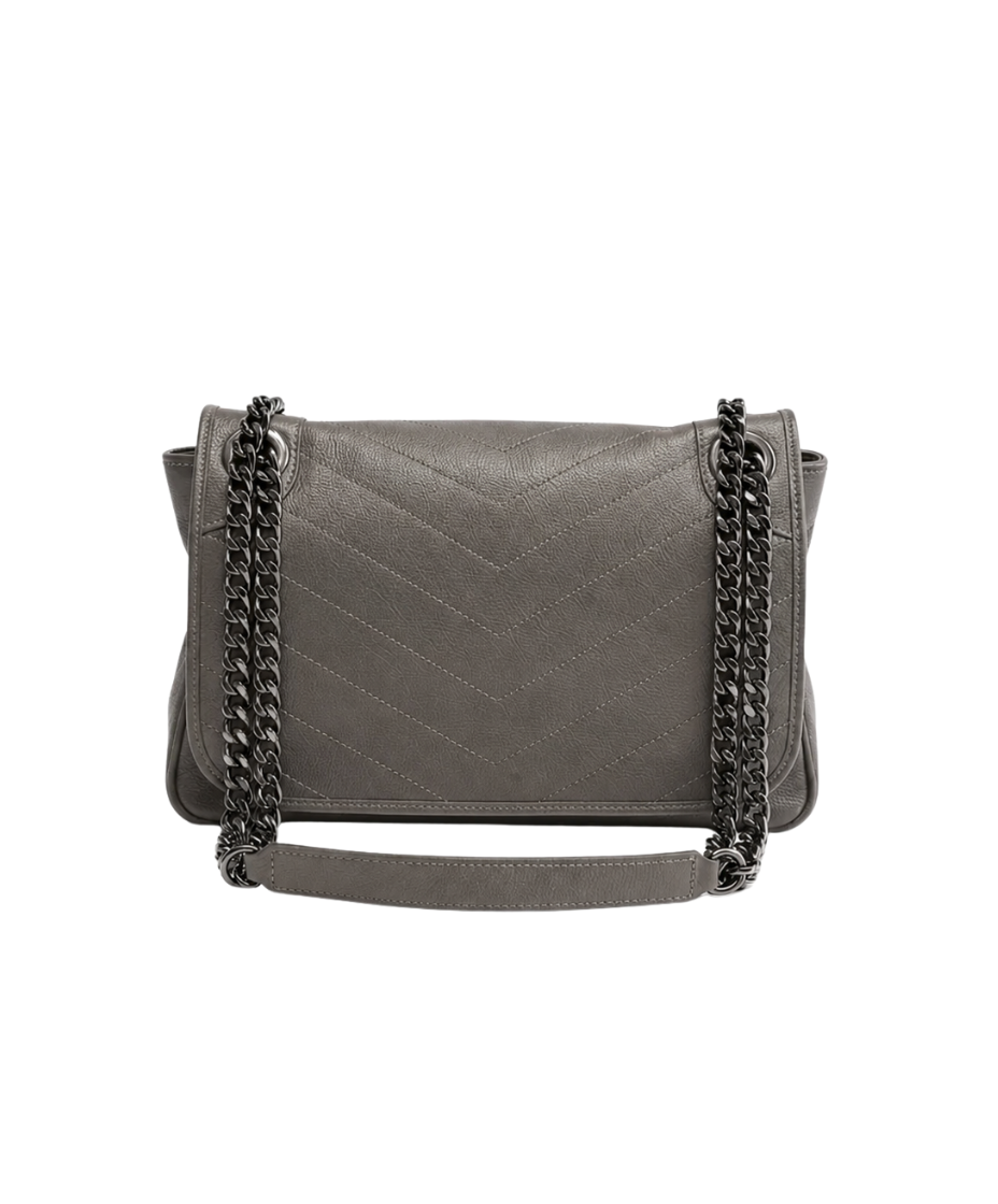 Bolsa Couro Vitoria Cinza