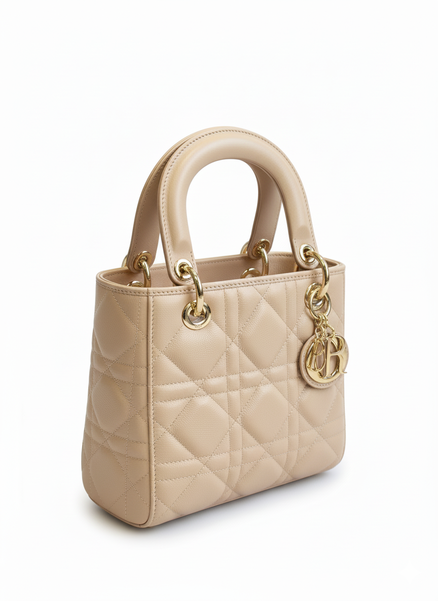 Bolsa Cannage Bege Europeu