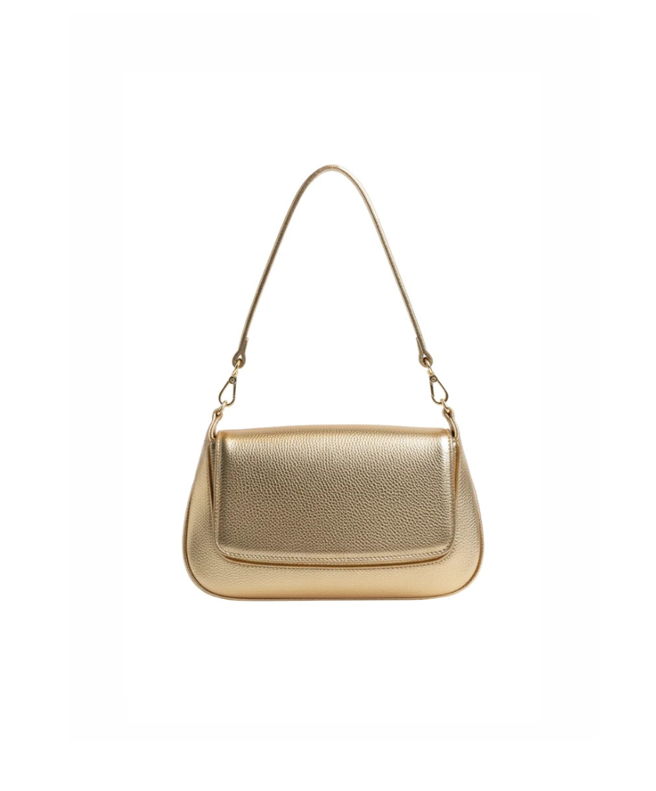 Bolsa couro Lillie Dourado