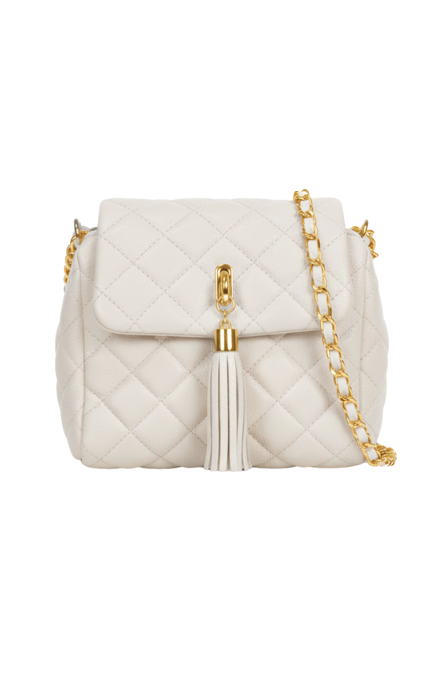 Bolsa Paris Off White - Dourado