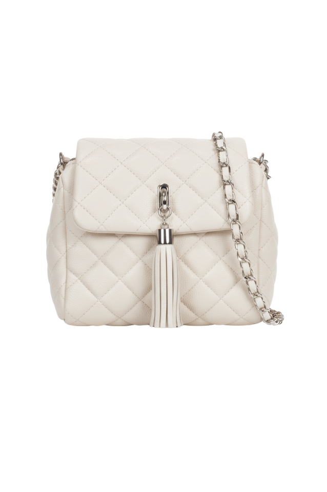 Bolsa Paris Off White - prata