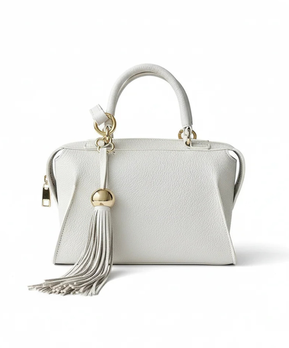 Bolsa couro Mendonza Off White