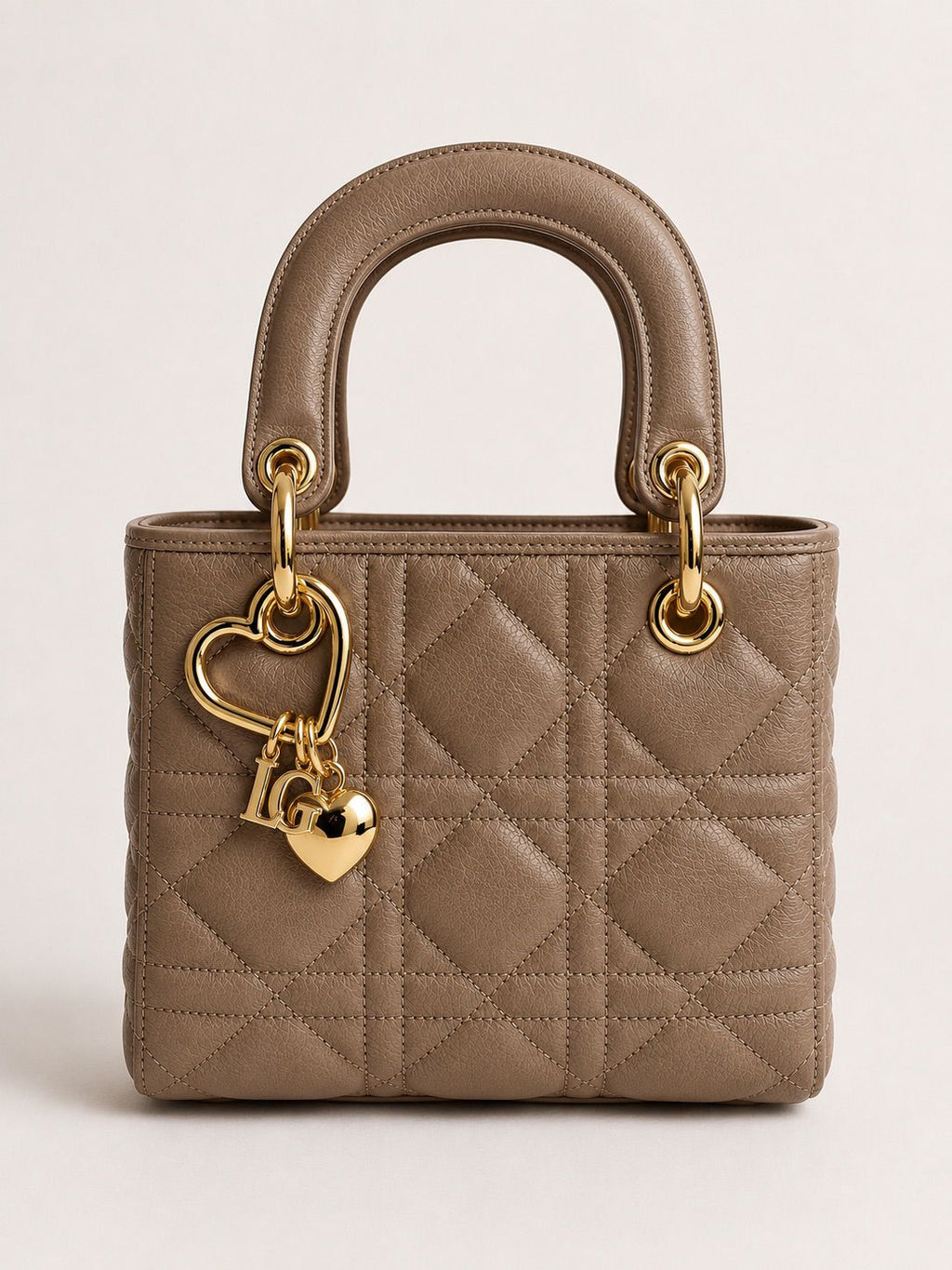Bolsa Couro Cannage Bege Europeu