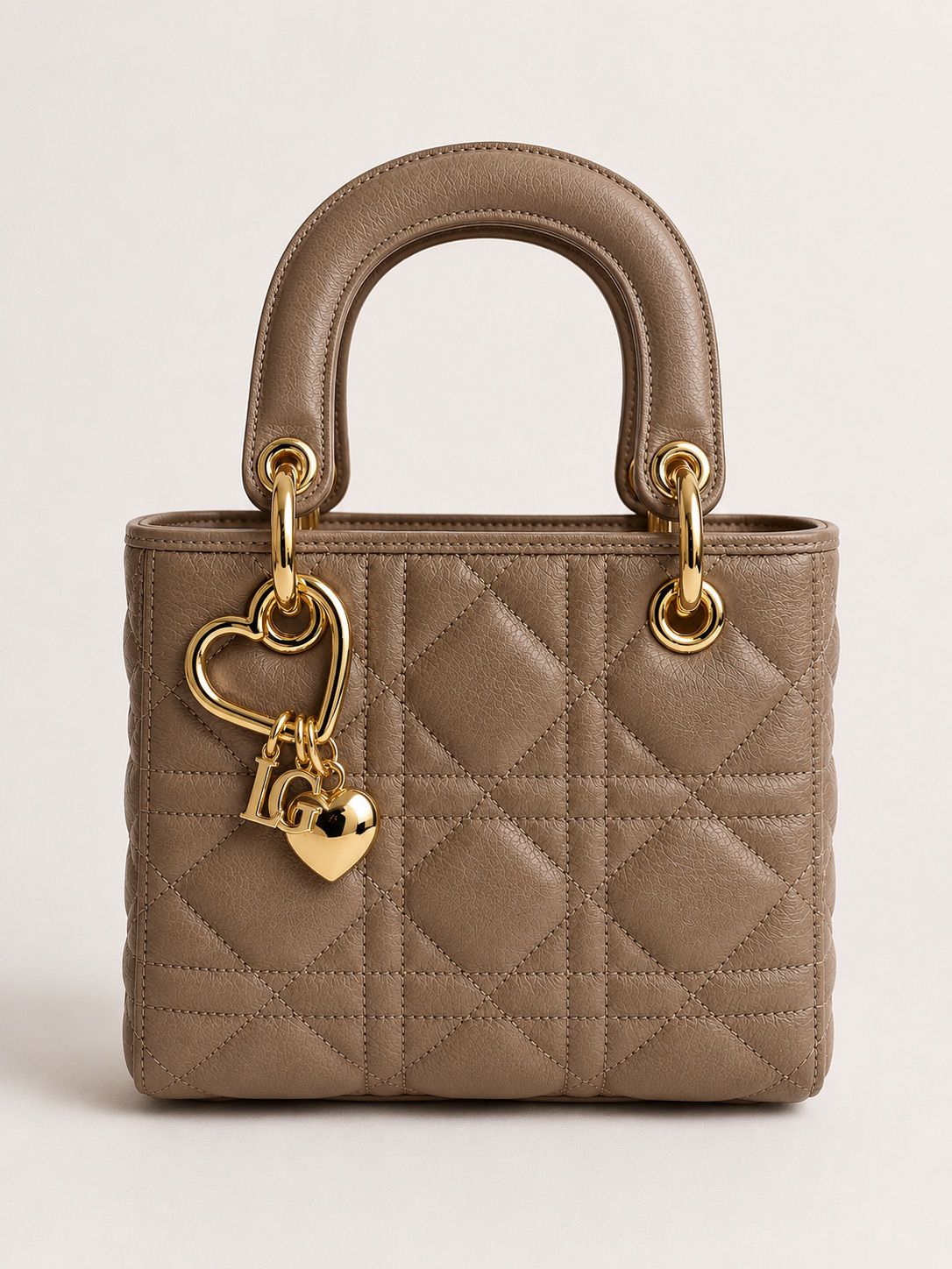 Bolsa Couro Cannage Bege Europeu